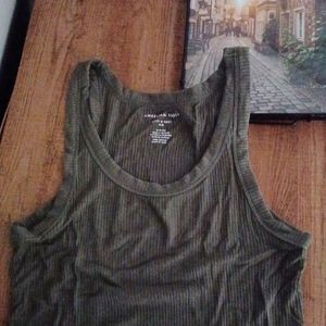 AMERICAN EAGLE, Small Forest Green Soft&Sexy Ribbed Tank